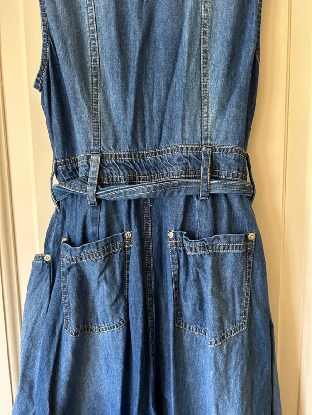 Free People Indigo Button-Up Shirt Dress - With all the Layers and Fun Ruffles - Picture 7 of 9